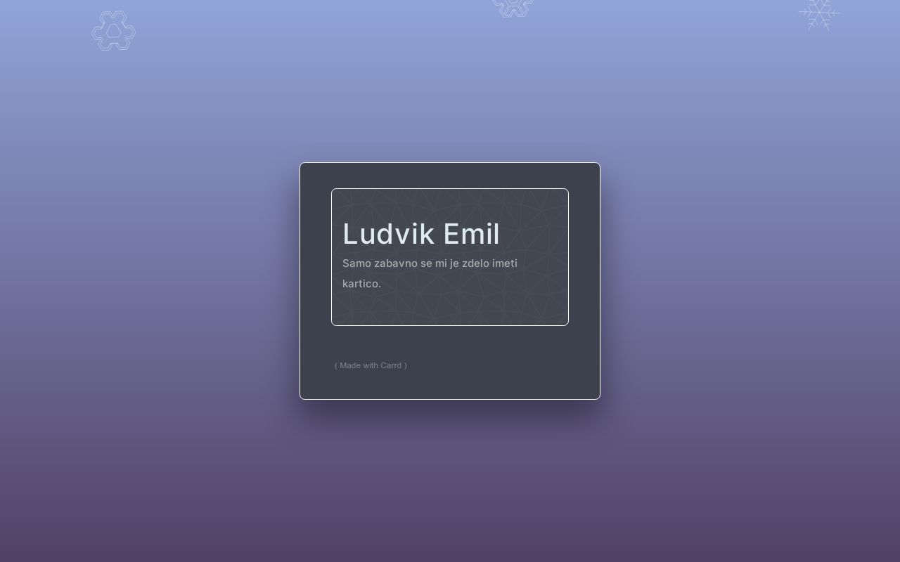 Carrd profile picture for @ludvik